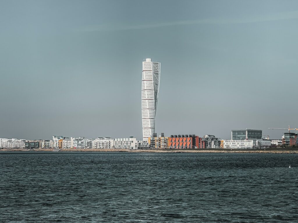 View of the Turning Torso in Malmo